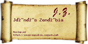 Jónás Zenóbia névjegykártya