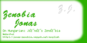 zenobia jonas business card
